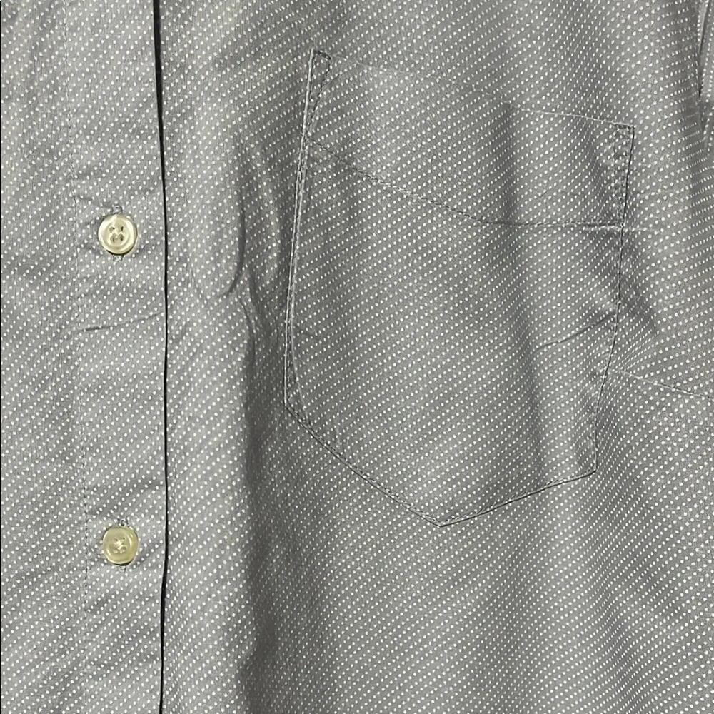 Old Navy Light Blue White Dotted Cotton Lightweight Button Down Shirt, Size L - Picture 3 of 9